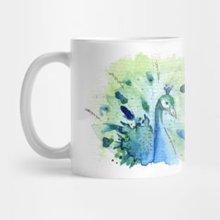 Watercolor Peacock Mug